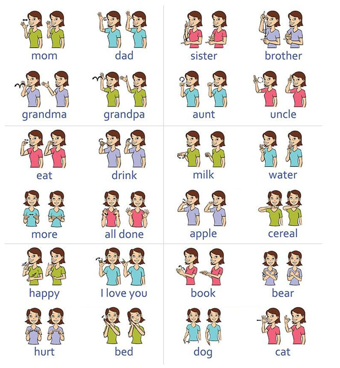 baby sign language chart