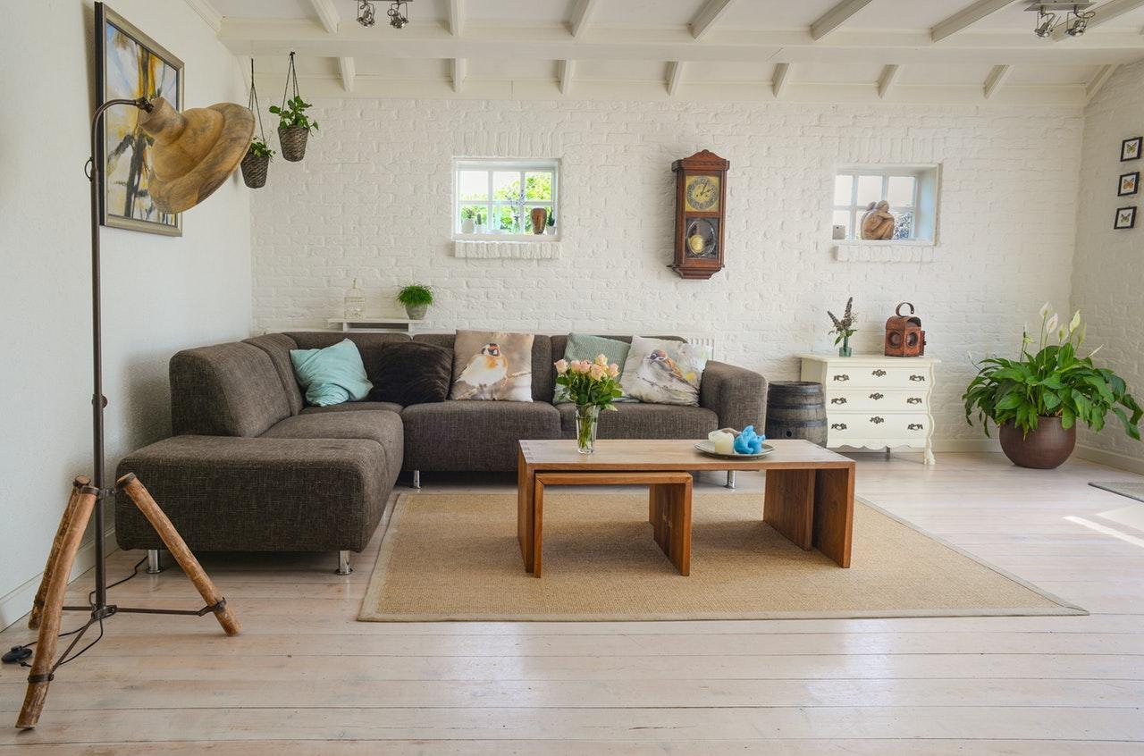 living room with natural light