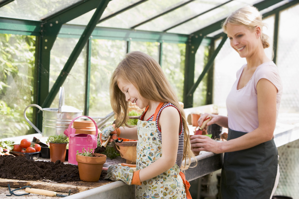 Kid doing Gardening