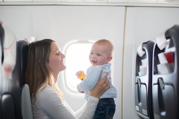 baby on a plane