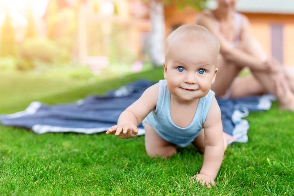 baby crawling