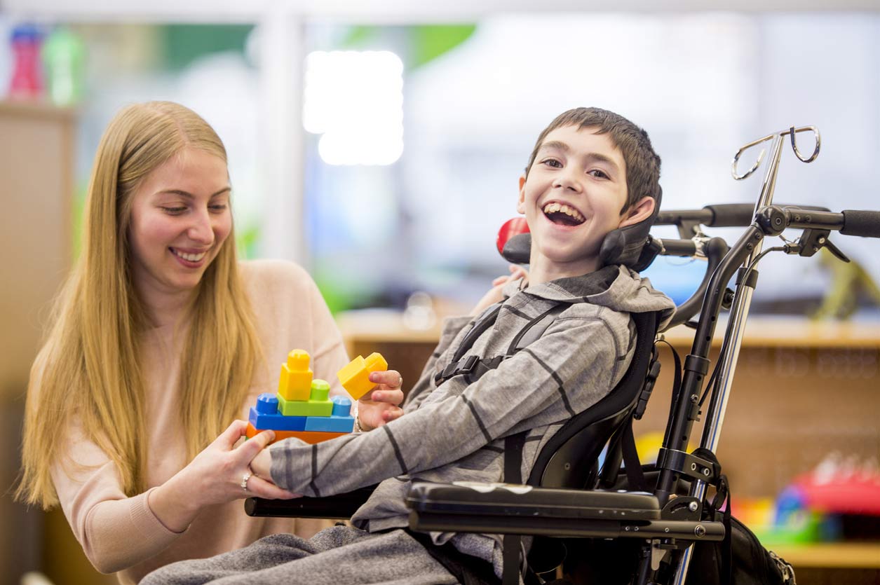 Child with Cerebral Palsy in wheelchair