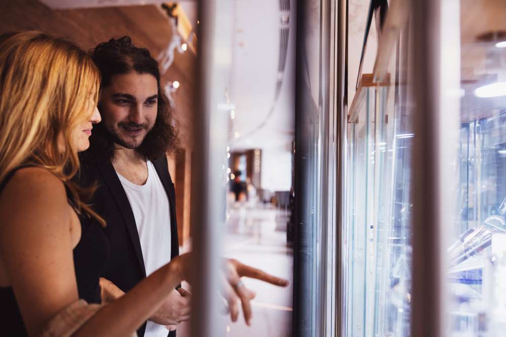couple shopping for a sentimental gift