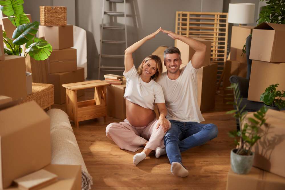 family moving into new home