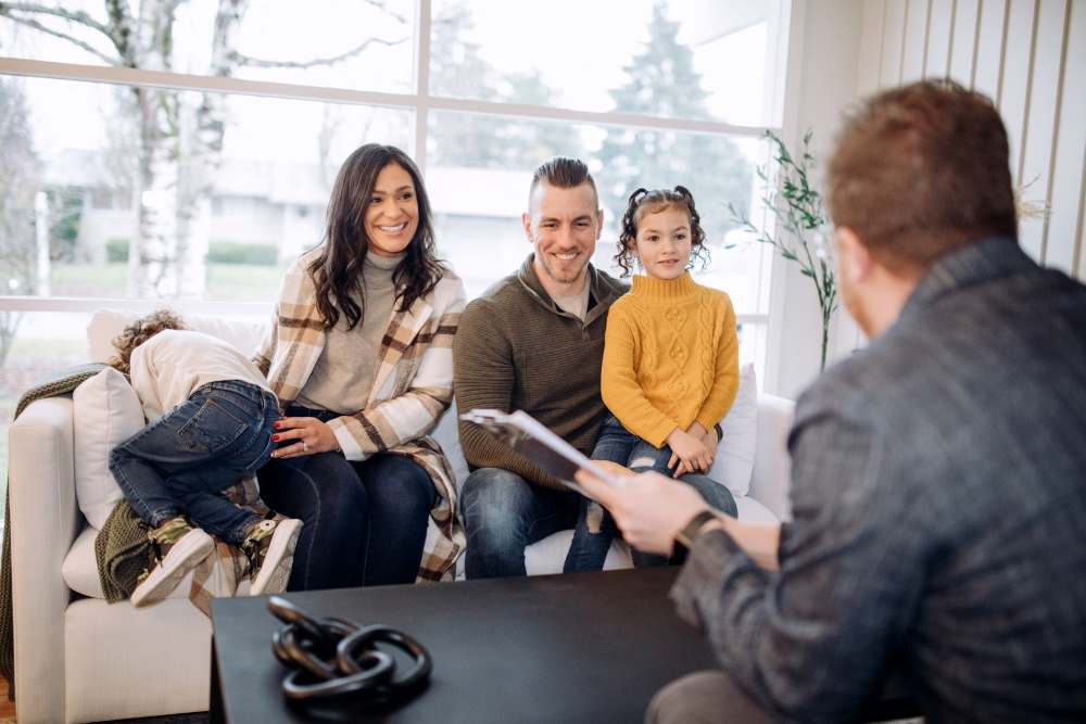 family selling their house