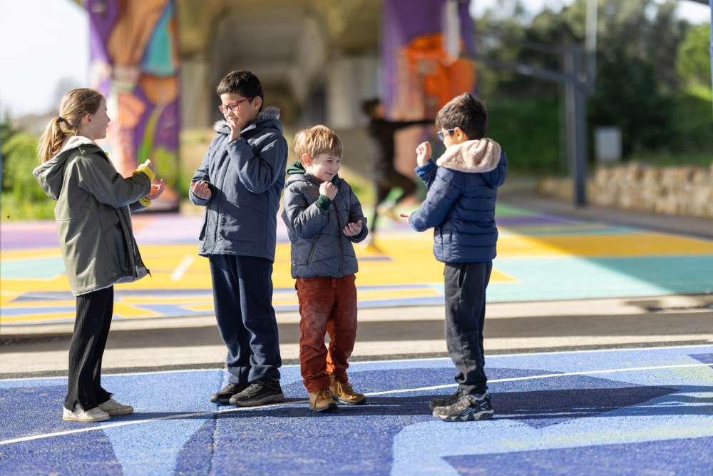 group of kids playing outdoors