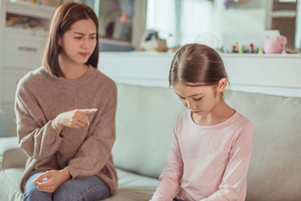 mom angry at daughter