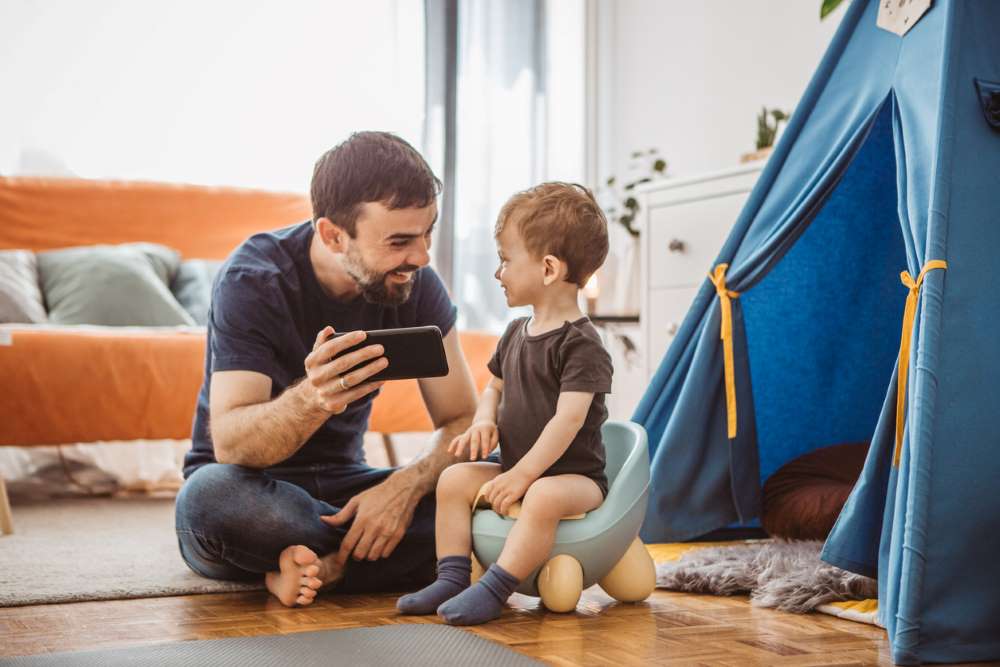 potty training father son