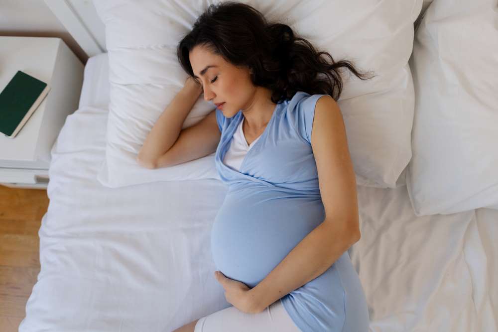 pregnant woman sleeping