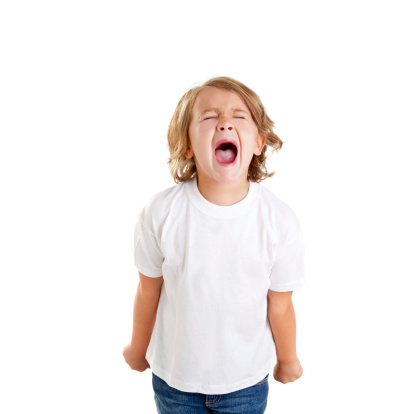 screaming tantrum toddler boy yelling anger