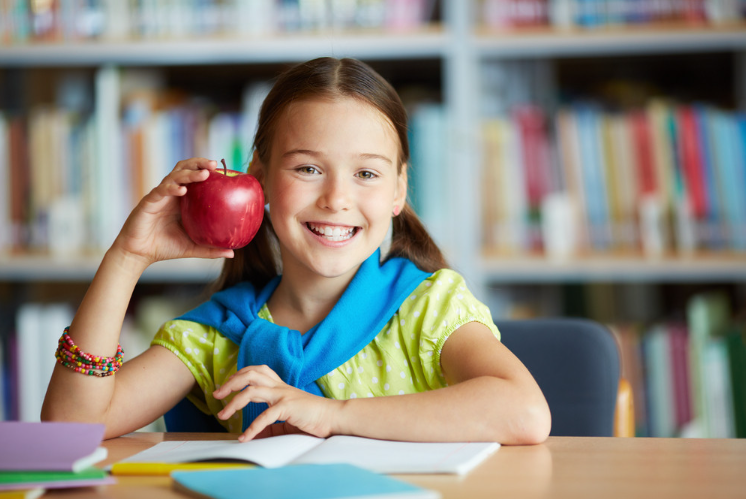 student happy in class