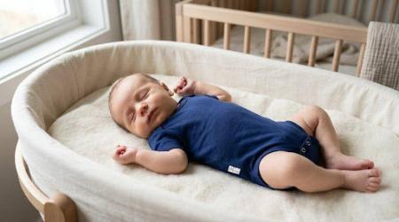 A newborn baby sleeping peacefully