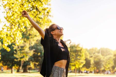 happy young woman after detox 