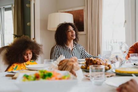 family in a newly remodeled home
