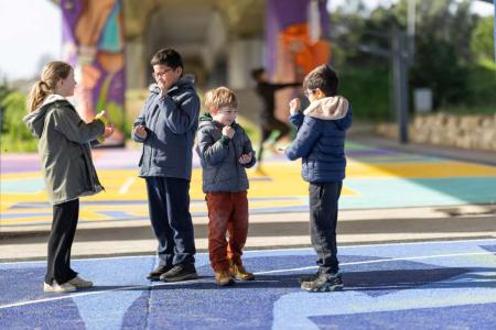 group of kids playing outdoors