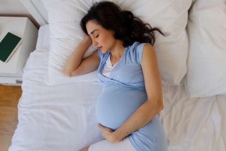 pregnant woman sleeping