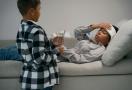 child caring for sick parent