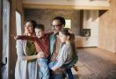 family buying a new home