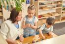 Preschool kids playing