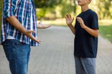 dad talk to son about drug rehab