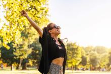 happy young woman after detox