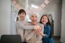 grandma birthday with grandkids