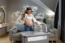 soon-to-be-mom-with-bassinet