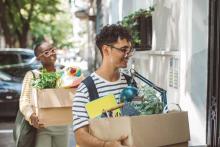 students moving to dorms