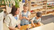 Preschool kids playing