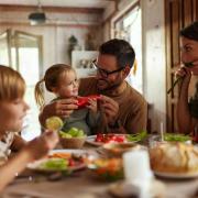 healthy family dinner
