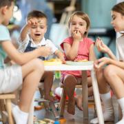 pre-school kids around the table