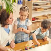 Preschool kids playing