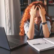 teen stressed about conflict on social media