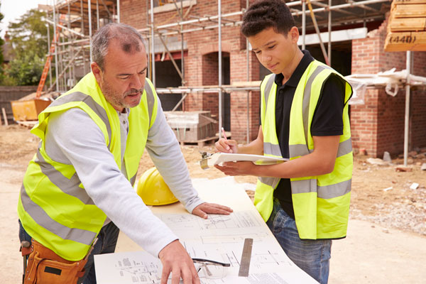 teens doing construction